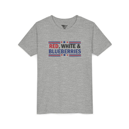 Red, White, and Blueberries Charlie Kirk Youth T-Shirt – Patriotic Memorial Tee