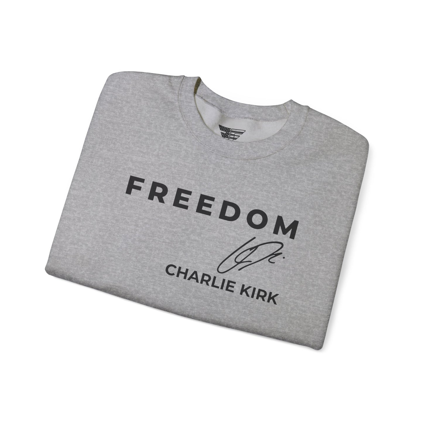Charlie Kirk Signature Sweatshirt – Unisex Patriotic Freedom Crewneck Turning Point USA