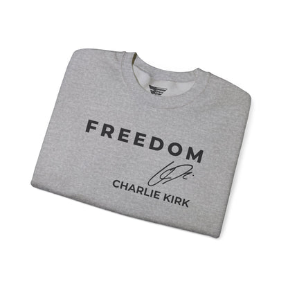 Charlie Kirk Signature Sweatshirt – Unisex Patriotic Freedom Crewneck Turning Point USA