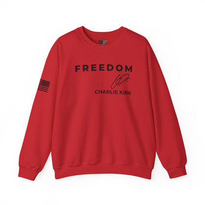 Charlie Kirk Signature Sweatshirt – Unisex Patriotic Freedom Crewneck Turning Point USA