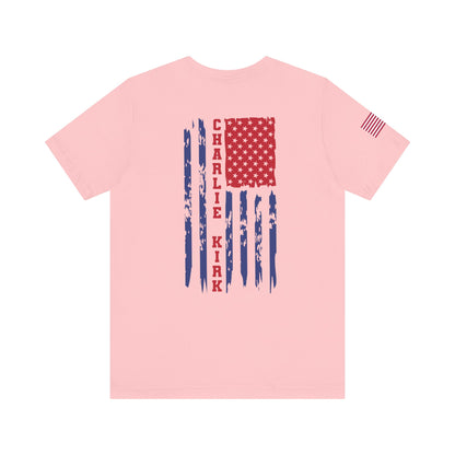 Charlie Kirk American Flag T-Shirt – Unisex Patriotic Freedom Shirt for Conservatives & TPUSA Supporters
