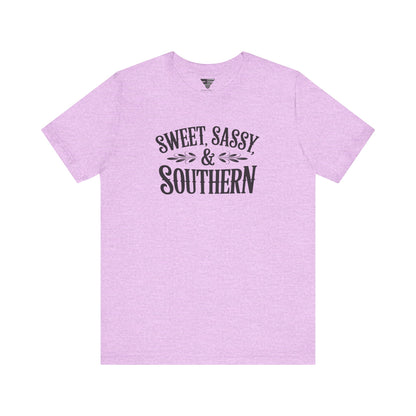 Sweet, Sassy & Southern Tee – Stylish Southern Charm Graphic T-Shirt