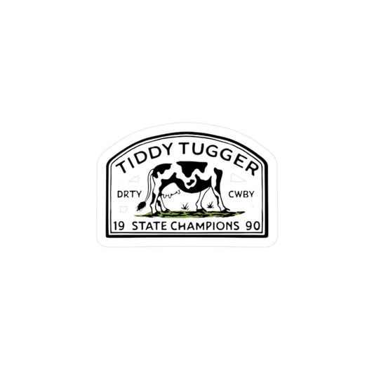 Tiddy Tugger Vinyl Decal – Kiss-Cut Sticker for Vehicles, Coolers, Laptops & More