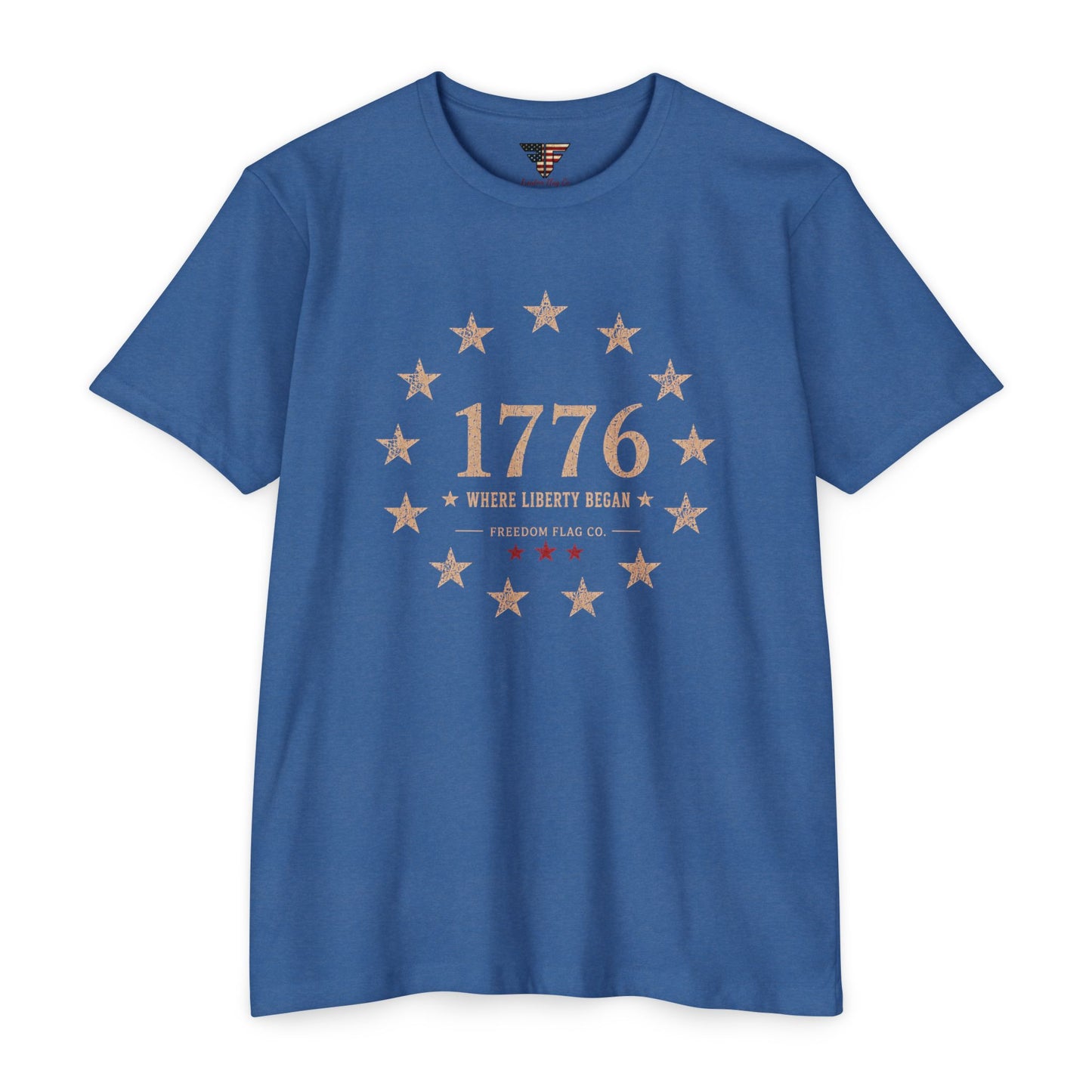 1776 Unisex Patriotic T-Shirt – Where Liberty Began Vintage America Tee | Freedom Flag Co.