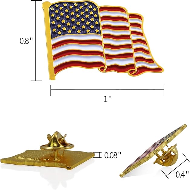 American Flag Enamel Lapel Pin 