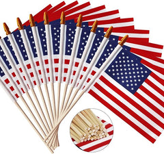 USA 4x6" Wooden Stick Flags 