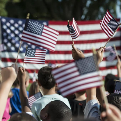 USA 4x6" Wooden Stick Flags 