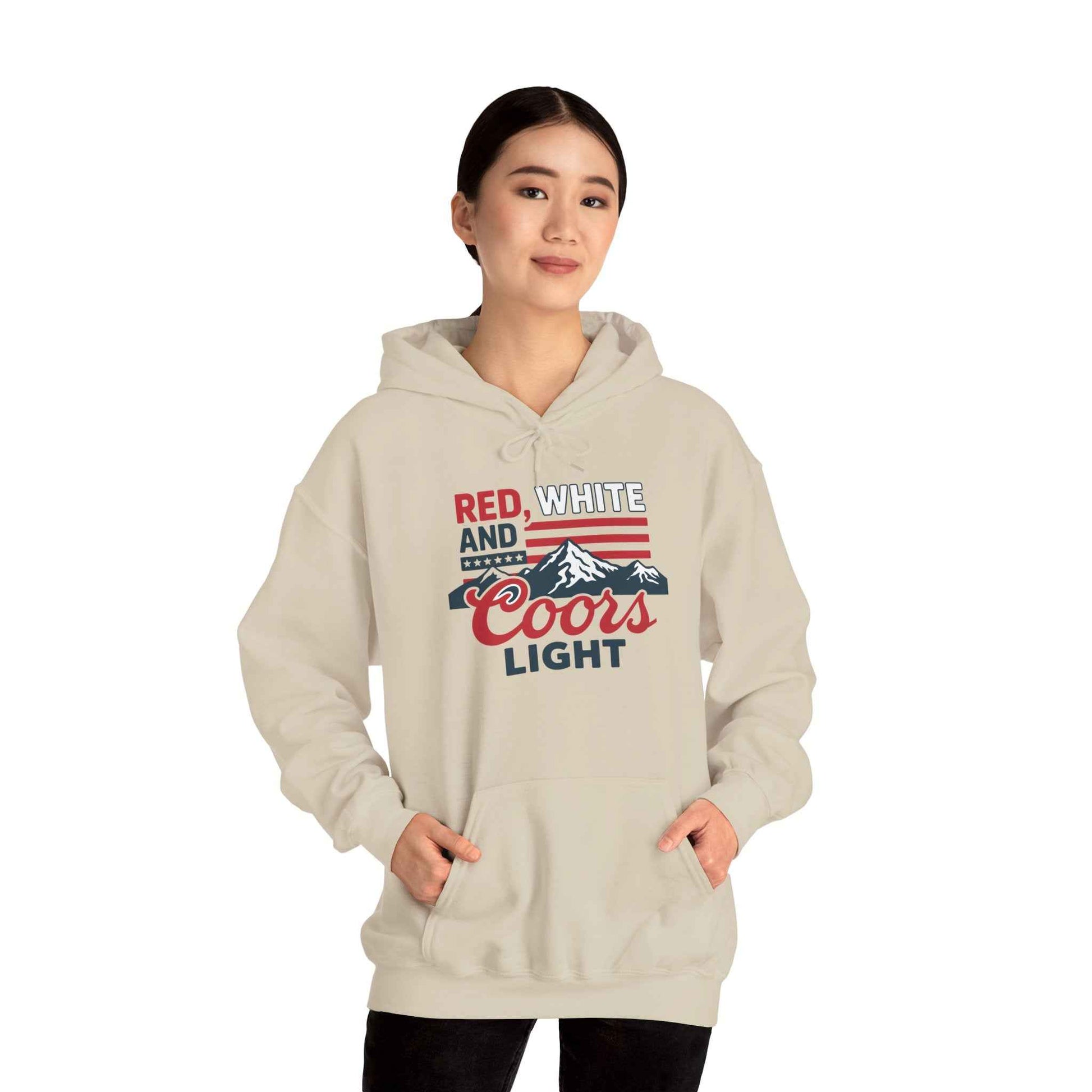 Red, White & Coors Light Hoodie – Patriotic Beer Hoodie