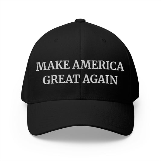 Trump 45-47 MAGA Flexfit Cap – Make America Great Again Hat - Freedom Flag Co.
