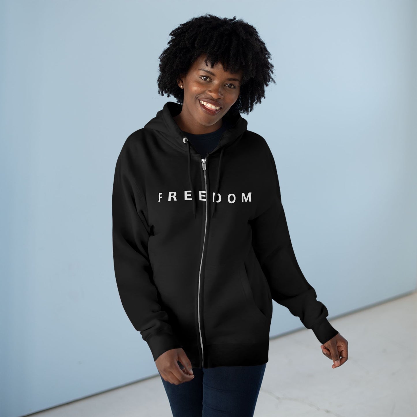Freedom Unisex Full-Zip Hoodie – Charlie Kirk & TPUSA Tribute