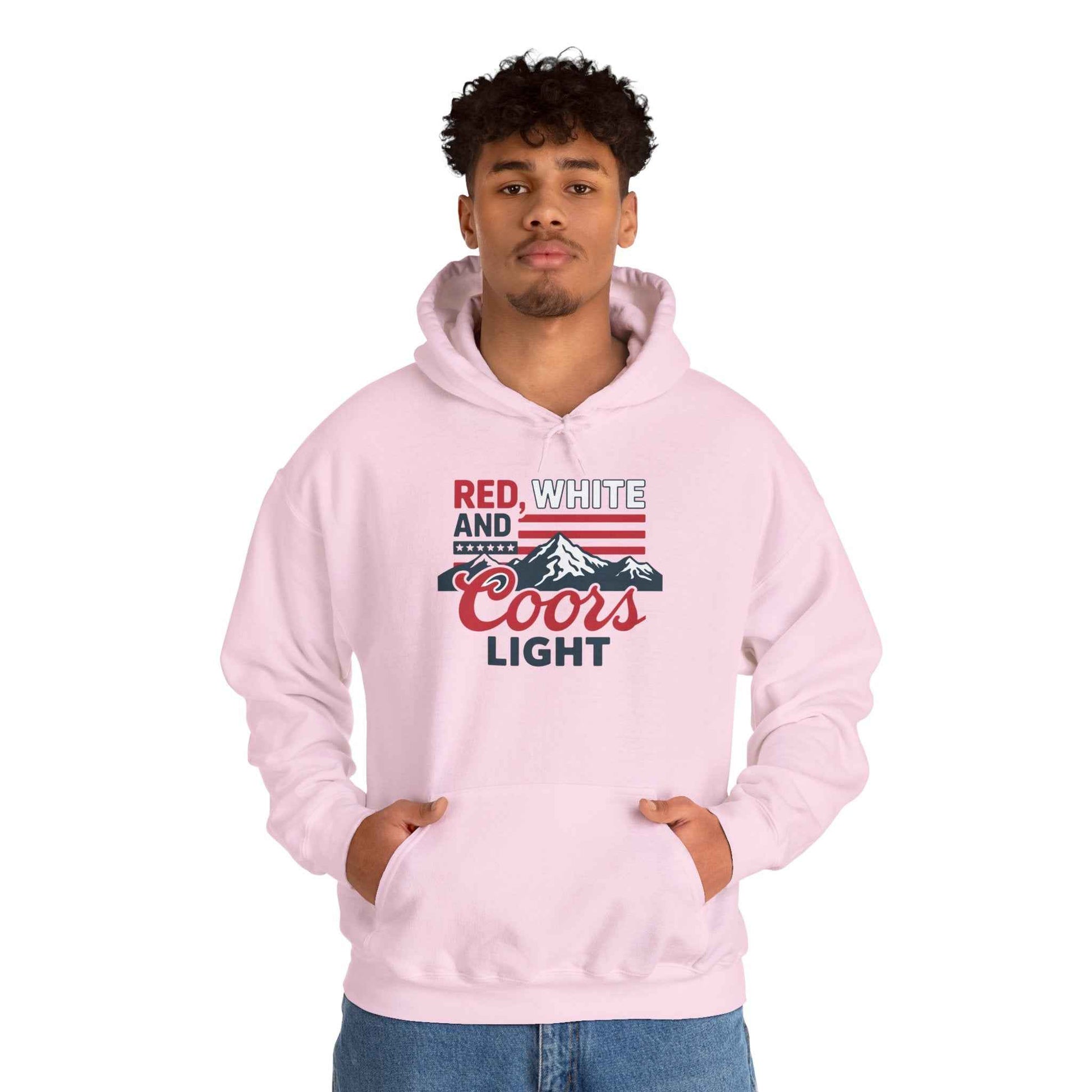 Red, White & Coors Light Hoodie – Patriotic Beer Hoodie