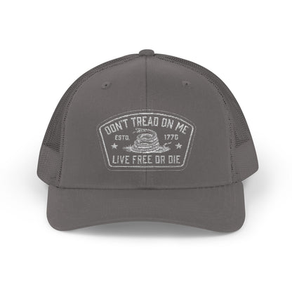 Live Free or Die Trucker Hat – Patriotic Snapback Mesh Cap