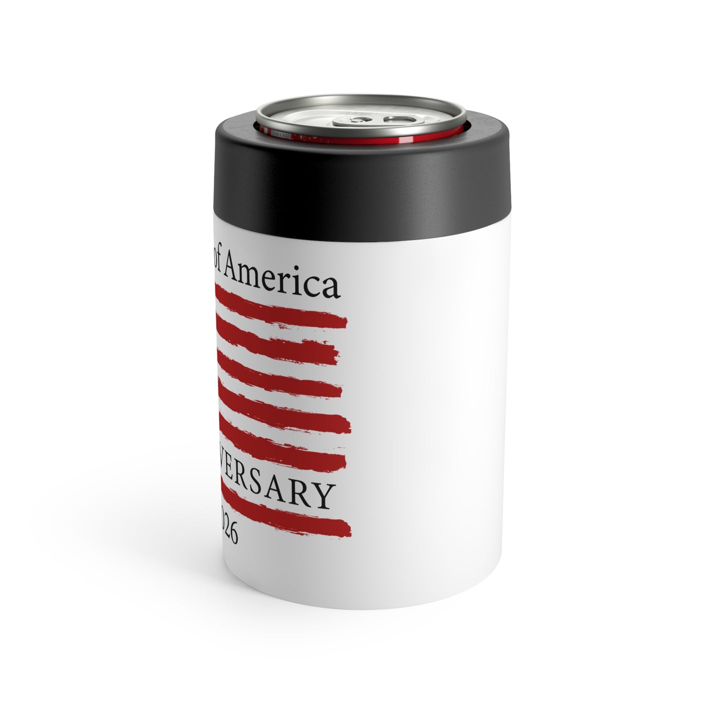 1776–2026 250th Anniversary American Flag Can Cooler | America 250 Patriotic Can Holder