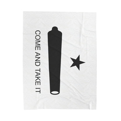 Come and Take It Velveteen Plush Blanket