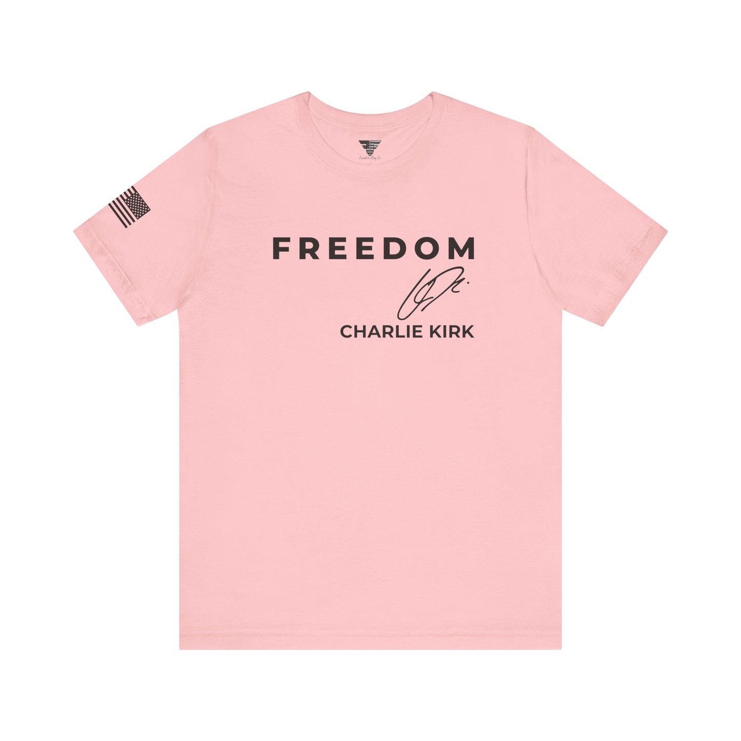 Premium Charlie Kirk Signature T-Shirt – Unisex Patriotic Freedom T-Shirt Turning Point USA