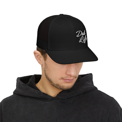 Dad Life Premium Richardson 112 Trucker Cap – Classic Mesh Snapback Hat for Fathers