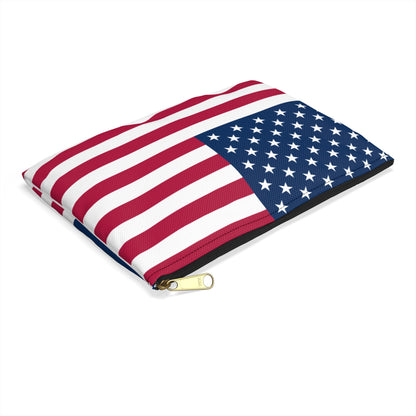 USA Flag Accessory Pouch – Patriotic Makeup Bag, Travel Organizer