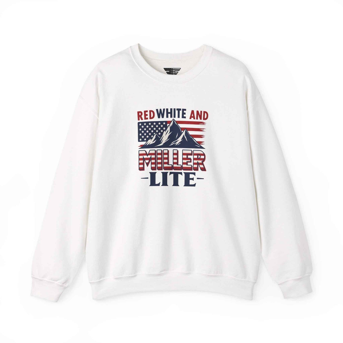 Red, White & Miller Lite Crewneck – Patriotic Beer Sweatshirt