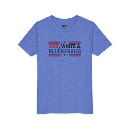 Red, White, and Blueberries Charlie Kirk Youth T-Shirt – Patriotic Memorial Tee
