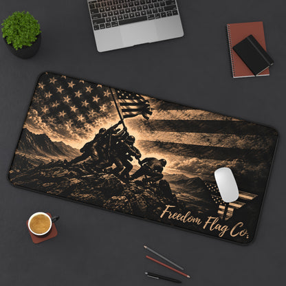The Price of Freedom™ Desk Mat – Patriotic American Flag Mouse Pad | 12" x 22"