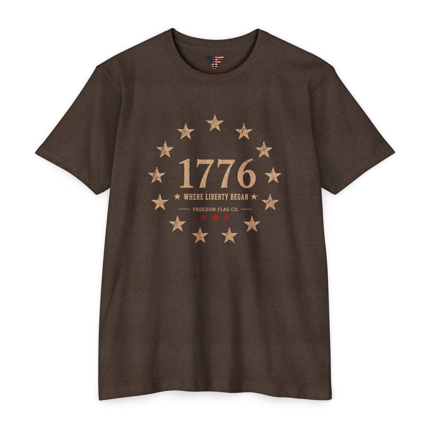 1776 Unisex Patriotic T-Shirt – Where Liberty Began Vintage America Tee | Freedom Flag Co.