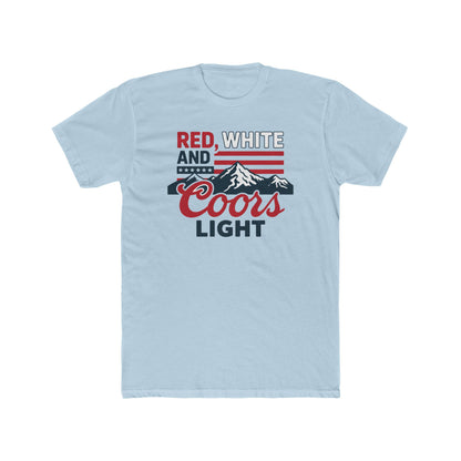 Red, White, and Coors Light Tee – Patriotic Beer Shirt for Summer Fun - Freedom Flag Co.