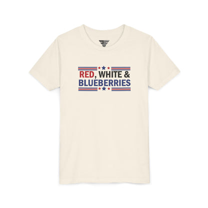 Red, White, and Blueberries Charlie Kirk Youth T-Shirt – Patriotic Memorial Tee