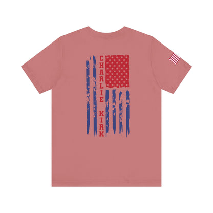 Charlie Kirk American Flag T-Shirt – Unisex Patriotic Freedom Shirt for Conservatives & TPUSA Supporters