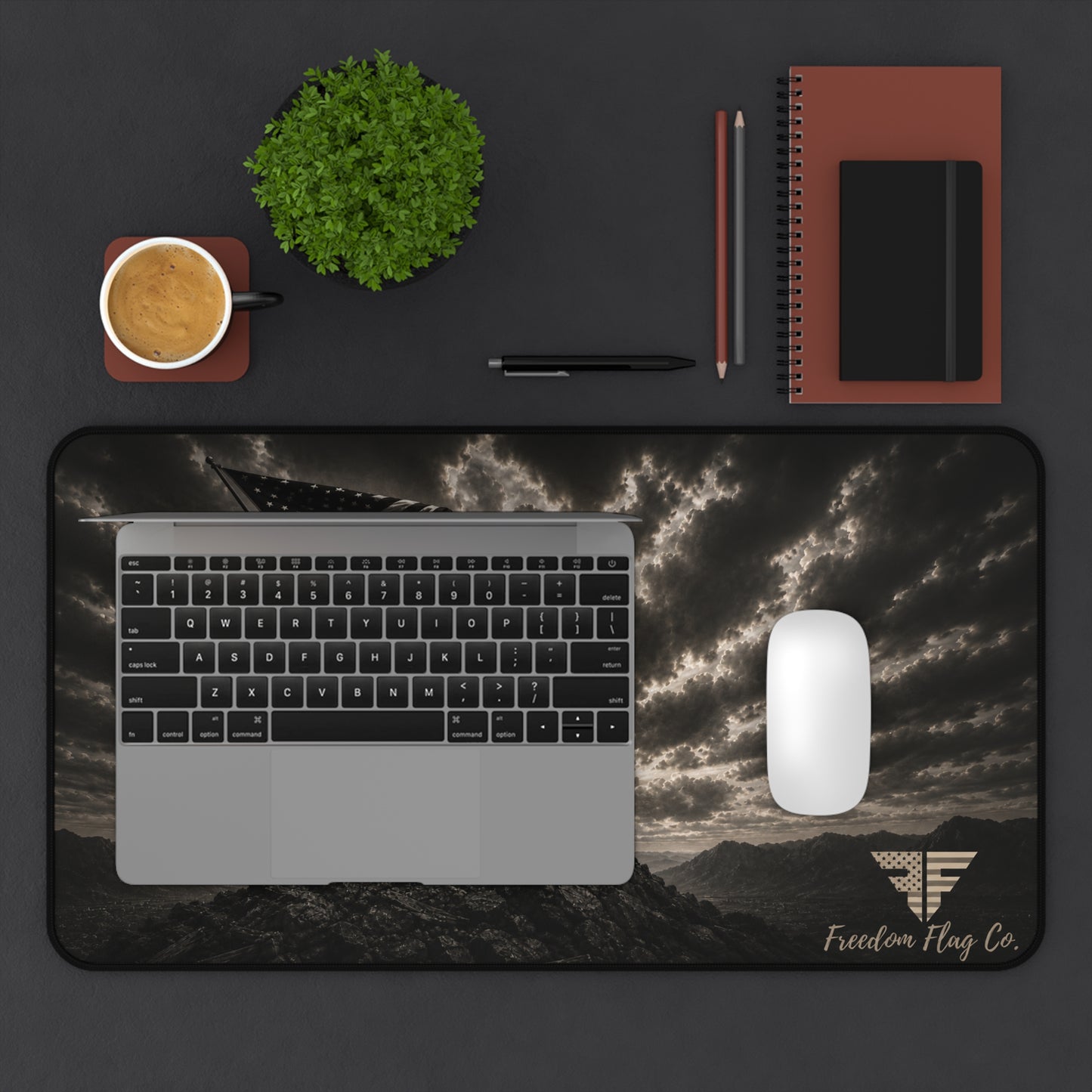 The Price of Freedom™ Desk Mat – Patriotic American Flag Mouse Pad | 12" x 22"