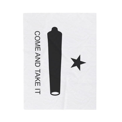 Come and Take It Velveteen Plush Blanket
