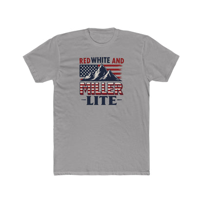 Red, White, and Miller Lite Tee – Patriotic Beer Shirt for Summer Vibes - Freedom Flag Co.