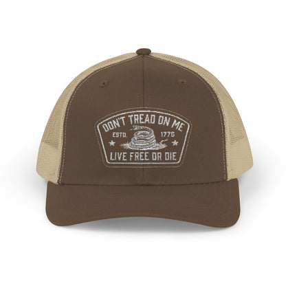 Live Free or Die Trucker Hat – Patriotic Snapback Mesh Cap