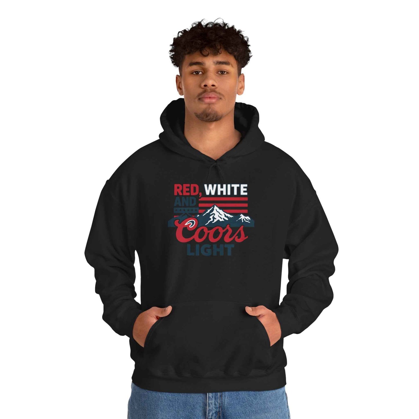Red, White & Coors Light Hoodie – Patriotic Beer Hoodie