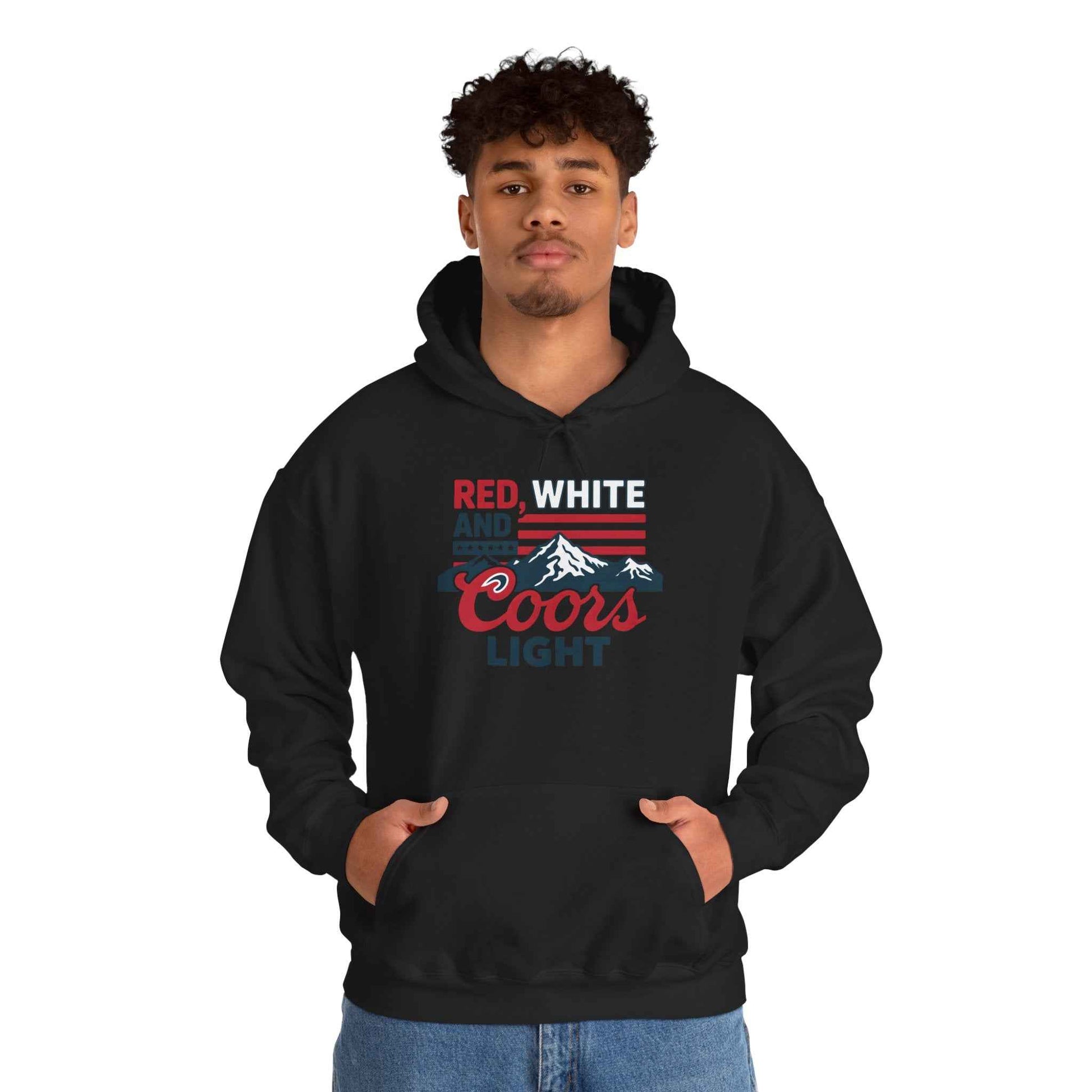 Red, White & Coors Light Hoodie – Patriotic Beer Hoodie