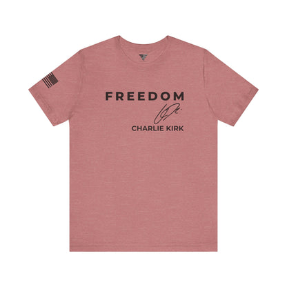Premium Charlie Kirk Signature T-Shirt – Unisex Patriotic Freedom T-Shirt Turning Point USA