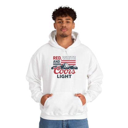Red, White & Coors Light Hoodie – Patriotic Beer Hoodie