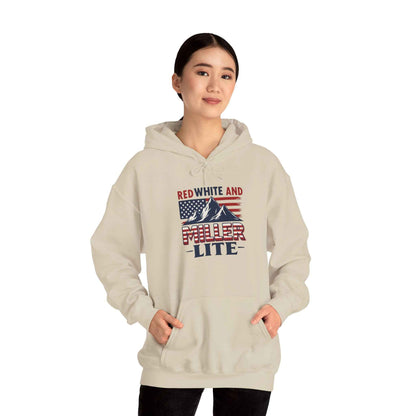 Red, White & Miller Lite Hoodie – Patriotic Beer Hoodie