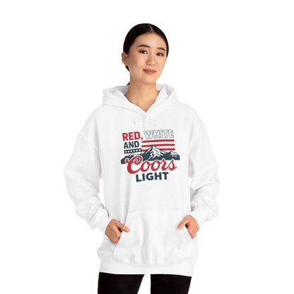Red, White & Coors Light Hoodie – Patriotic Beer Hoodie
