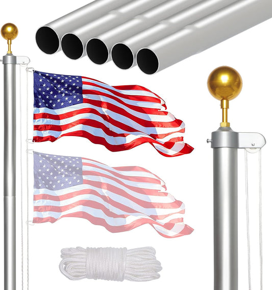 20 FT Heavy Duty Aluminum Flagpole Kit – Affordable Flag Pole
