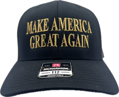 Black/Gold MAGA Cap