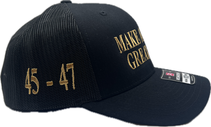 Richardson 112 Black/Gold MAGA Cap