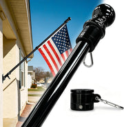 6FT Stainless Steel Flagpole - Tangle-Free Outdoor Flagpole Kit Without Bracket