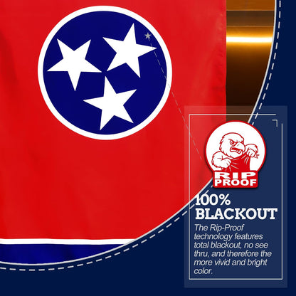 3' x 5' Rip-Proof Double-Sided 3-Ply Tennessee State Flag | Heavy-Duty Outdoor Flag