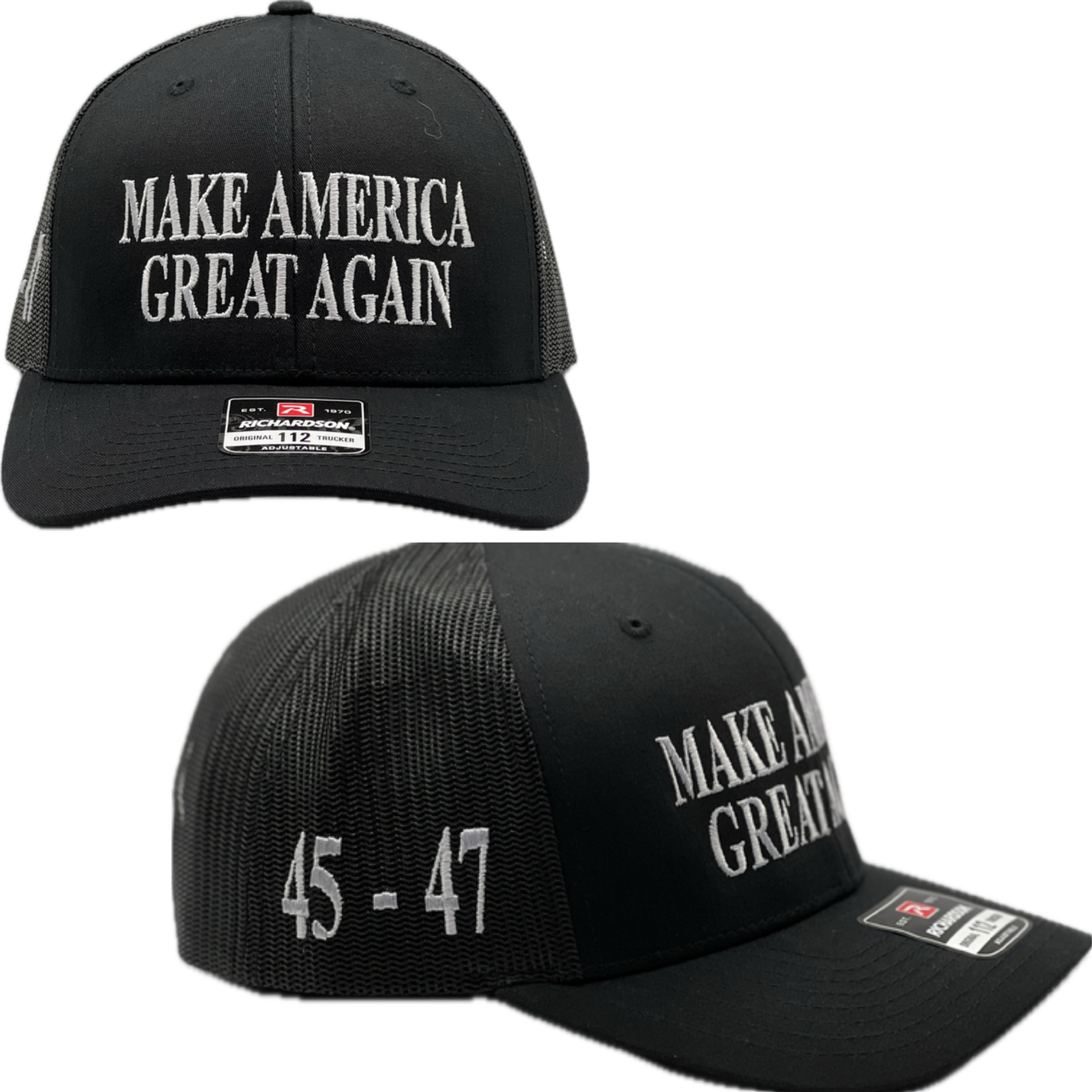 Make America Great Again-
Dark MAGA Cap – Richardson 112