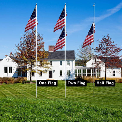 20 FT Heavy Duty Aluminum Flagpole Kit – Affordable Flag Pole