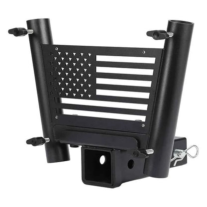 Dual Flag Pole Holder for Receiver Hitch – Durable Patriotic Display for Trucks & SUVs