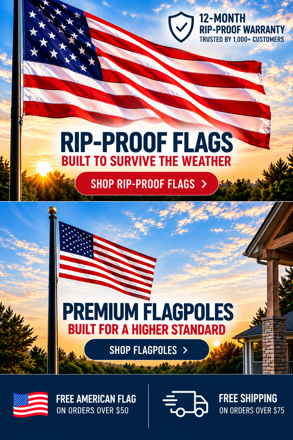 Freedom Flag Co. Rip-Proof Flags and Premium Flagpoles