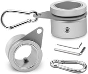 360° Rotating Flag Pole Rings – Anti-Wrap Aluminum Alloy Flagpole Mounting Rings with Stainless Steel Swivel Clips | Pack of 2