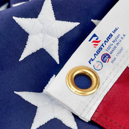 Made in USA – Premium Quality American Flag Embroidered