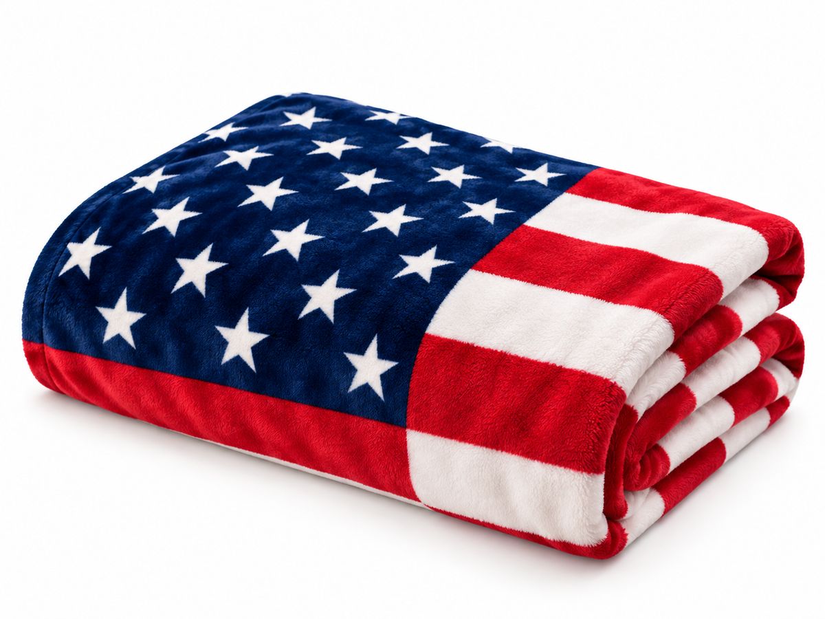 American Flag Blanket – Soft Plush Patriotic Throw